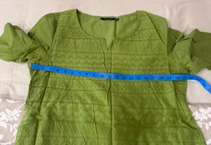 Green Printed Kurta