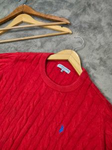 US Polo Cable Knit Sweater