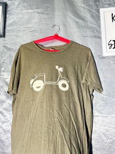 Olive Green Graphic T-Shirt