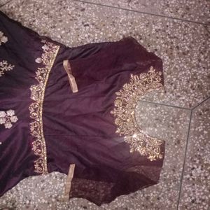 beautiful heavy wine gown