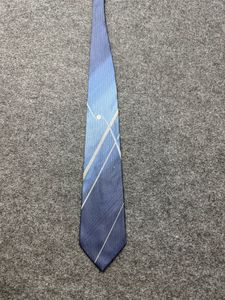 Men's Classic White Dress Shirt with Blue Tie