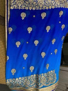 Elegant New Blue 2shade Saree -Rs.2400