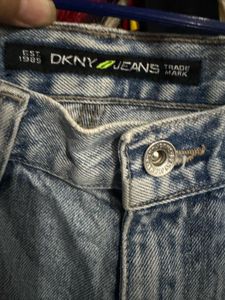 DKNY Light Wash Straight Leg Jeans