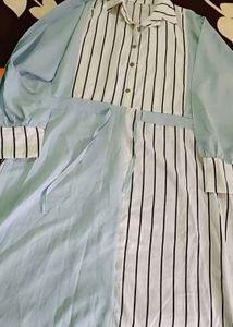 Striped & Solid Color Kurta