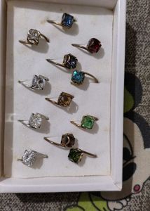 Assorted Gemstone Rings Set