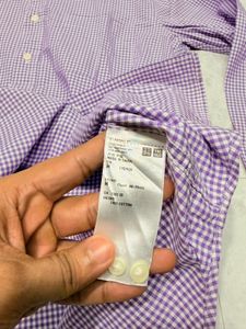 Uniqlo Purple Gingham Check Shirt