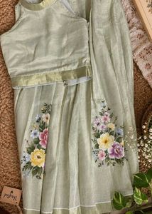 Tissue silk cotton Floral Lehenga Set