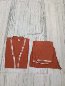 Elegant Orange Kurta Set