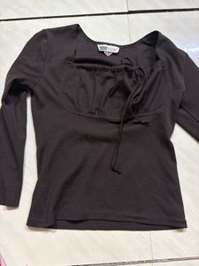 Brown Long Sleeve Top