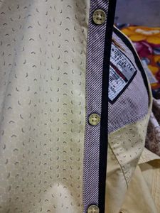 Yellow Patterned Short Sleeve Shirt