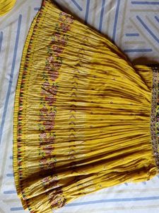 Stunning Yellow Embroidered sharara