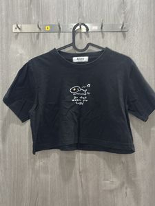 Cute Black Crop Top
