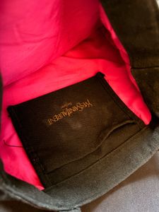 Black YSL Canvas Tote Bag