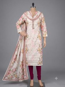 Elegant Floral Kurta Set with Dupatta