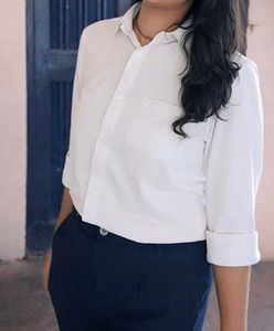 Classic White Button-Down Shirt