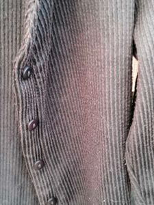Black Ribbed Button-Up Cardigan