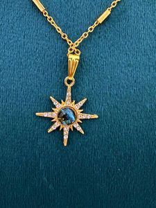 Star Pendant Necklace with Rhinestones