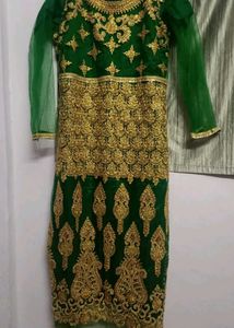 Exquisite Green &amp; Gold Embroidered Lehenga Choli