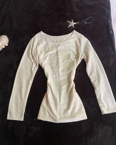 cream fitted full sleeve top