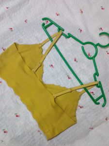 Comfortable Yellow Lace Bra