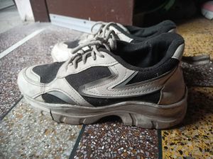 Men's White &amp; Black Athletic Shoes