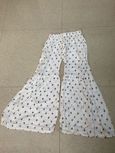 White Printed Palazzos