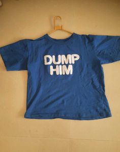 Blue 'Dump Him' Graphic T-Shirt
