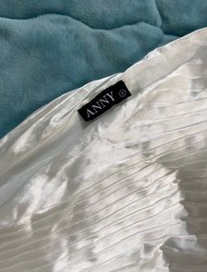 Elegant White One-Shoulder Pleated Dress