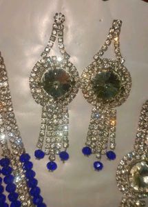 Elegant Blue Bead Jewelry Set