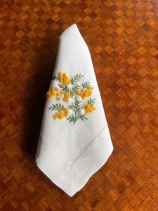Pack Of 2 Beautiful Hand Embroidery Cotton Hanky