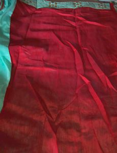Stunning Teal Saree with Gold Embellishments