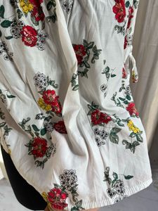 Off-Shoulder Floral Print Top