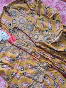 Beautiful Yellow Print Kurta