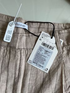 High-Waisted PINSTRIPE Striped Linen trouser