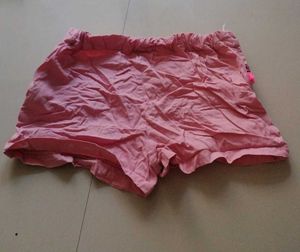 Boho Pink Embellished Fringed Shorts