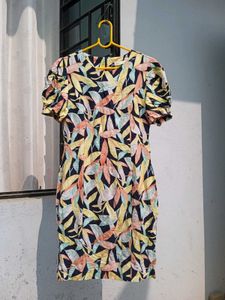 Leaf Print Bodycon Dress