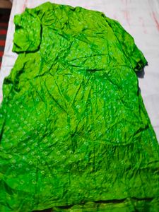 Vibrant Green Bandhani Kurta set