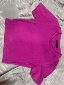 Zara Hot Pink Crop Top