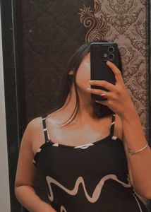 Wavy Print Slip On Newme Dress