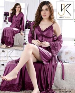Women Night Dress Robe Set