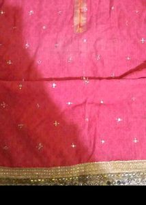 Stunning Pink Mirror Work kurta