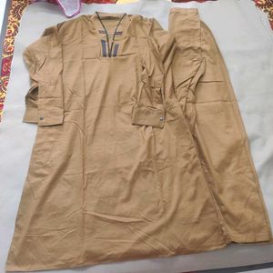Men's Brown Kurta with Pants