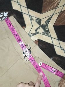 Stylish Beige Trousers with Buckle Detail
