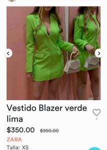 Neon Green Blazer Dress