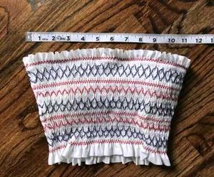107.Cute Smocked Tube Top