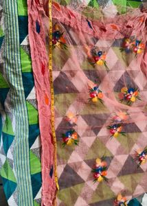 Hand-Painted Floral Dupatta