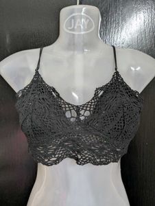 Black Crochet Bralette