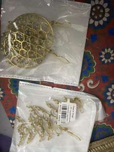 Elegant Gold & Pearl Earrings Set