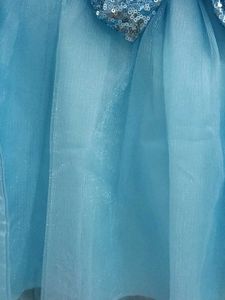 Sparkling Blue Tulle Party Dress