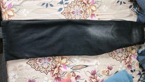 Black wide leg baggy jeans